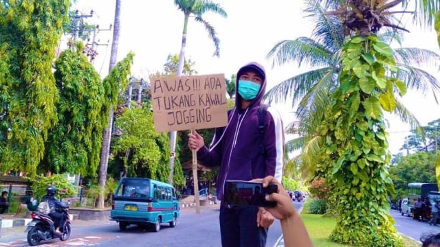 Sejumlah pelajar saat demo tolak Omnibus Law di Bali, Kamis (22/10). Foto: Denita BR Matondang/kumparan