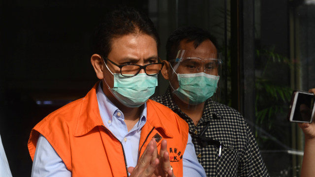Direktur Utama PT PAL Indonesia (Persero) Budiman Saleh usai menjalani pemeriksaan di Komisi Pemberantasan Korupsi, Jakarta, Kamis (22/10). Foto: Puspa Perwitasari/ANTARA FOTO