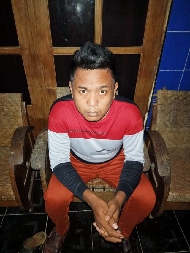 Tampang pembunuh dan pembakar wanita kerabat jauh Jokowi. Foto: Dok. Istimewa