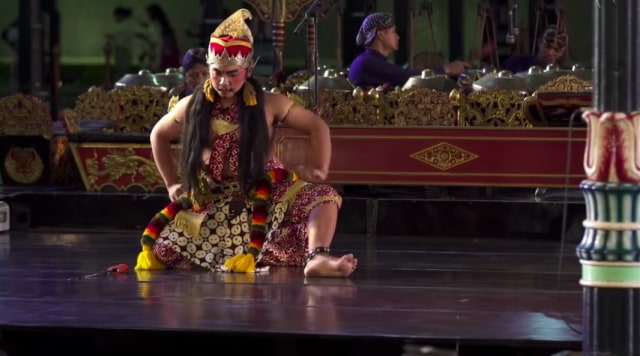 Wayang Wong yang ditampilkan di Keraton Yogyakarta. Foto: Istimewa.