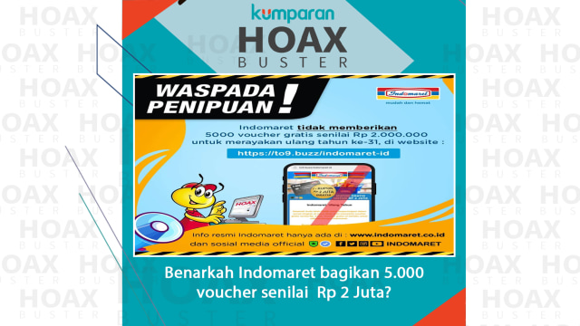 Benarkah Indomaret bagikan 5.000 voucher senilai  Rp 2 Juta? Foto: Indomaret dan kumparan