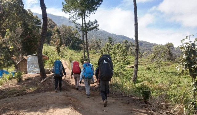 Ilustrasi pendakian gunung (Foto: Muhammad Fikri Dzulfikar)