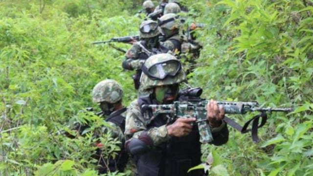 Tim Gabungan TNI Polri melakukan penindakan terhadap kelompok KKSB di Kp. Jalai Distrik Sugapa, Kab. Intan Jaya, Senin (26/10/2020). Foto: Dok. Puspen TNI