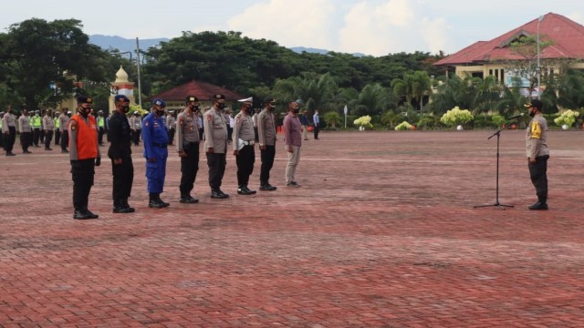 Apel pengamanan libur panjang di Aceh. Foto: Polda Aceh