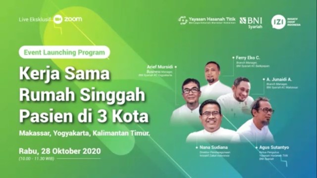 "BNI Syariah dan IZI Sukses Resmikan Kerjasama Rumah Singgah Pasien di 3 Kota" - Dok. IZI