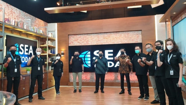 Erick Thohir Luncurkan kanal berita SEA. Foto: Telkom