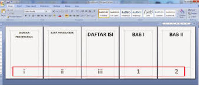 Cara membuat halaman pada makalah