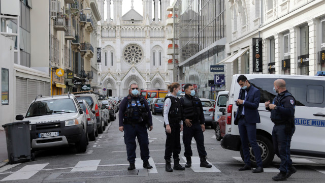 Serangan di Gereja Notre Dame, Prancis. Foto: Eric Gailard/Reuters