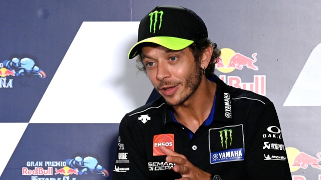 Pembalap Italia Monster Energy, Valentino Rossi. Foto: JAVIER SORIANO/AFP