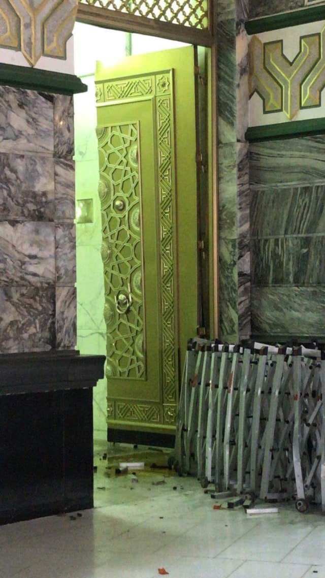 Gate 89 King Fahad, area perluasan Masjidil Haram, yang ditabrak mobil nyelonong Foto: dok. Haramain Sharifain