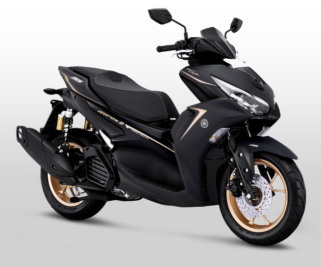 All New Yamaha Aerox Connected/ABS opsi warna Matte Black Signature Foto: YIMM
