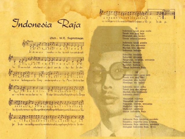 Lirik lagu Indonesia Raya Asli. Foto: Syaiflash