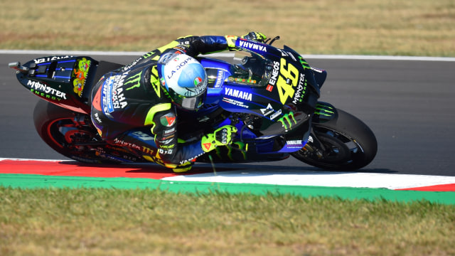 Valentino Rossi, pebalap andalan Yamaha di MotoGP. Foto: Reuters/ Massimo Pinca