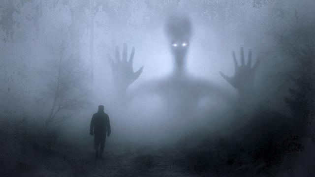 Ilustrasi manusia dan hantu, dok: pixabay