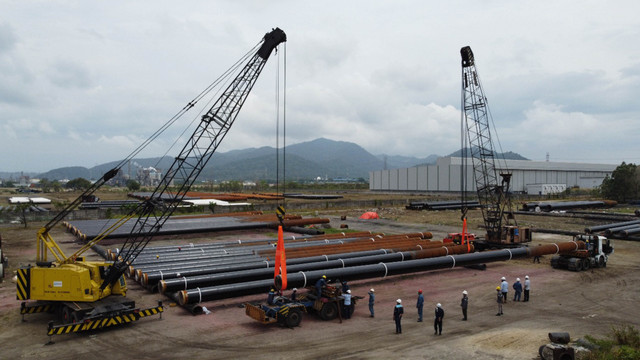 Krakatau Steel ekspor pipa baja ke Australia. Foto: Dok. Krakatau Steel
