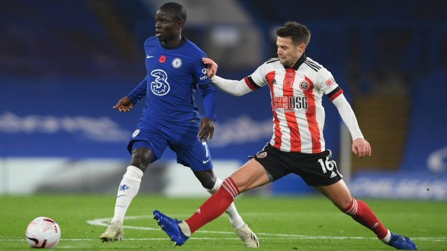 Pertandingan Premier League antara Chelsea melawan Sheffield United di Stamford Bridge, London, Inggris, Sabtu (7/11). Foto: MIKE HEWITT/REUTERS