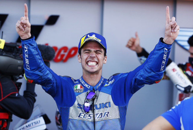 Joan Mir saat di MotoGP Europe. Foto: Juan Medina/Reuters