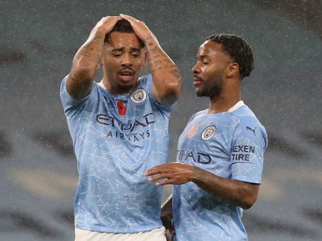 Ekspresi pemain Manchester City saat melawan Liverpool di Stadion Etihad, Manchester, Inggris. Foto: Martin Rickett/Reuters