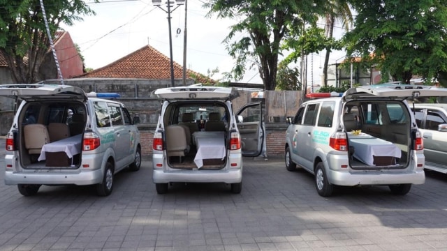Sejumlah jenazah terlantar atau tanpa identitas yang jelas yang akan dikremasi di Krematorium Mumbul, Nusa Dua, Bali, Senin (9/11). Foto: RSUP Sanglah