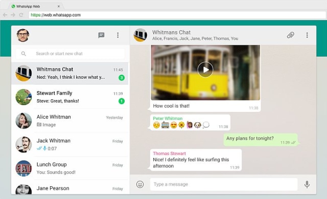 Ilustrasi tampilan WhatsApp Web. Sumber: WhatsApp