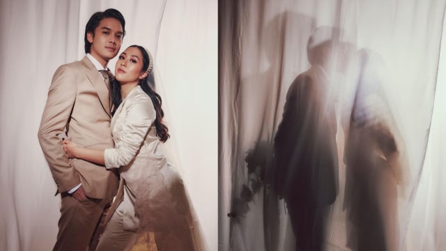 Gaya edgy Sherina yang menikah tanpa memakai gaun pengantin. Dok: Instagram/ @sherinasinna