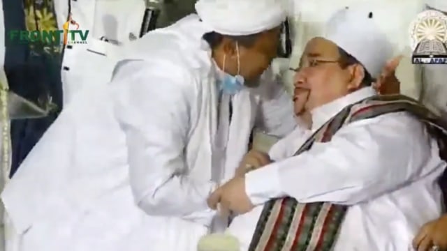 Habib Rizieq hadiri peringatan Maulid Nabi di Tebet. Foto: Screen shoot Front TV