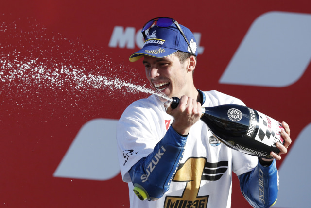 Joan Mir di MotoGP Valencia.
 Foto: Albert Gea/Reuters