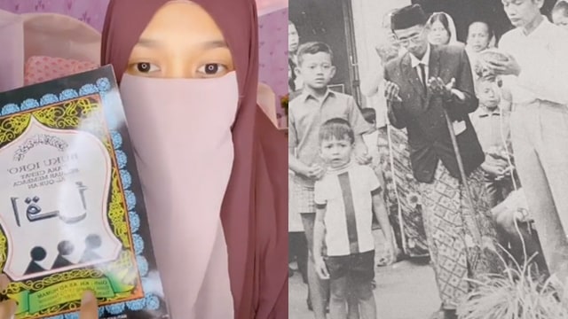 Frideswidi, cucu kakek yang fotonya ada di bagian belakang buku Iqra. (Foto: @fridesides/TikTok)