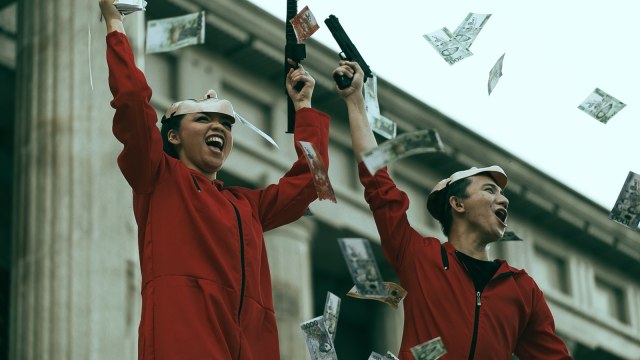 Pasangan asal Filipina Foto Pre Wedding ala Money Heist dok Facebook Pidography Hafid Caballes