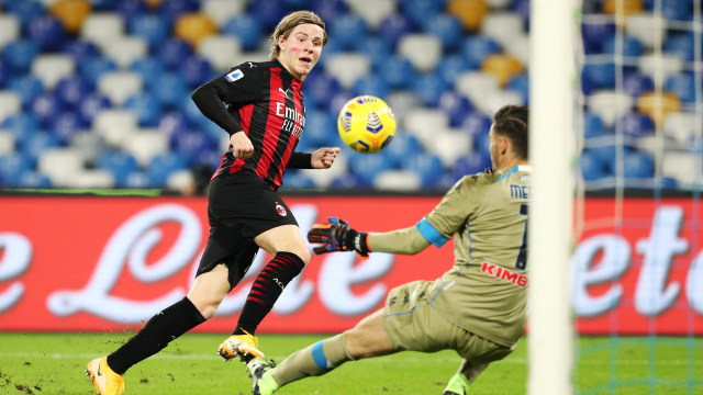 Pemain AC Milan, Jens Petter Hauge. Foto: Getty Images