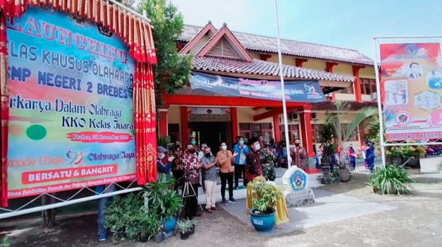Launching Kelas Khusus Olah Raga (KKO) di SMP Negeri 2 Brebes. (foto: fajar eko nugroho/panturapos.com)