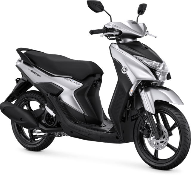 Pilihan warna Yamaha Gear 125 versi S yakni Prestige Silver. Foto: dok. Yamaha Indonesia