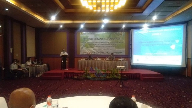 Pertemuan Konsultasi Masayarakat (PKM) kedua, pembangunan Bendung Gerak Karangnongko dan Jaringan Irigasi Karangnongko. Rabu (25/11/2020) 