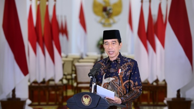 Presiden Joko Widodo memberikan sambutan pada Musyawarah Nasional (Munas) X MUI, Jakarta, Rabu (25/11).
Foto: Muchlis Jr/Biro Pers Sekretariat Presiden
