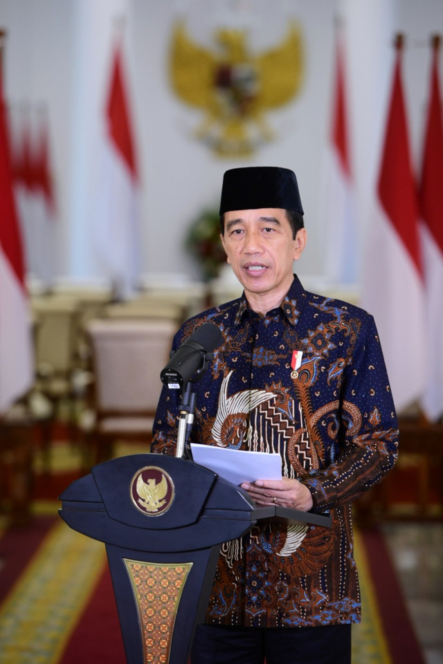 Presiden Joko Widodo memberikan sambutan pada Musyawarah Nasional (Munas) X MUI, Jakarta, Rabu (25/11).
Foto: Muchlis Jr/Biro Pers Sekretariat Presiden