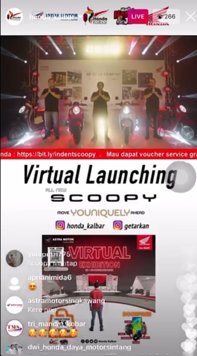 Astra Motor Kalbar mengenalkan All New Honda Scoopy secara virtual. Foto: Dok. Astra Motor Kalbar