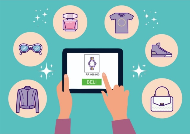 Ilustrasi belanja online dari suakaonline.com