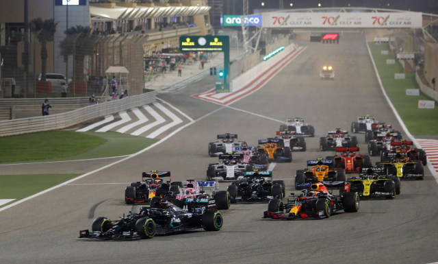 Balapan F1 GP Bahrain di Sirkuit Internasional Bahrain, Sakhir, Bahrain. Foto: Hamad I Mohammed/Reuters