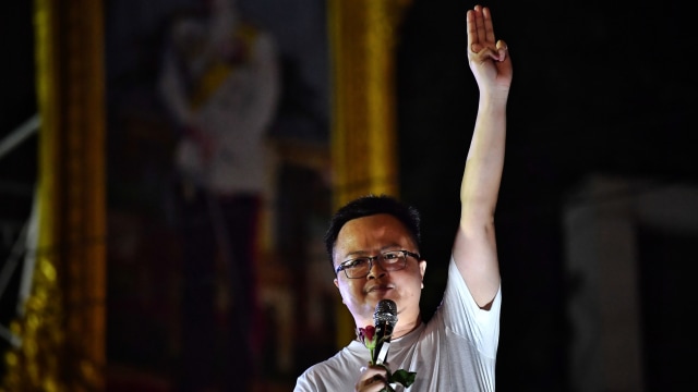 Pemimpin demokrasi Thailand, Anon Numpa. Foto: Lillian SUWANRUMPHA/AFP