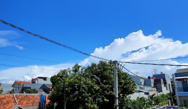 Langit biru cerah Jakarta.  Foto: Dok. Istimewa