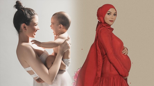 Inspirasi Foto Maternity Selebriti Tanah Air yang Hamil di Tahun 2020.
 Foto: Instagram/@kimberlyrider dan @citraciki