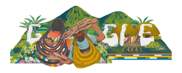 Google Doodle tampilkan Noken. Foto: Google