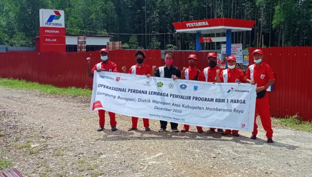 Peresmian BBM satu Harga di Mamberamo Raya, papua. (Dok Pertamina MOR 8)