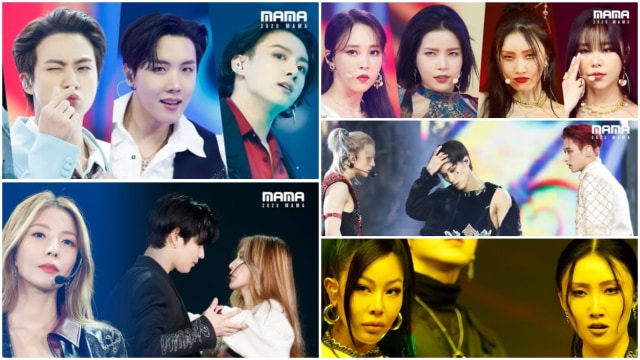 Penampil di MAMA 2020 dok YouTube Mnet