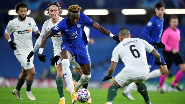 Pertandingan Liga Champions Chelsea vs Krasnodar di Stadion Stamford Bridge, London, Inggris, (8/12). Foto: Toby Melville/REUTERS