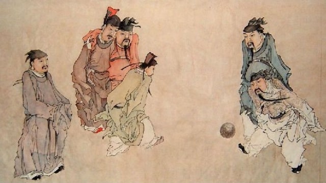 Foto: Ilustrasi permainan Cuju. Dok: Wikimedia Commons. 