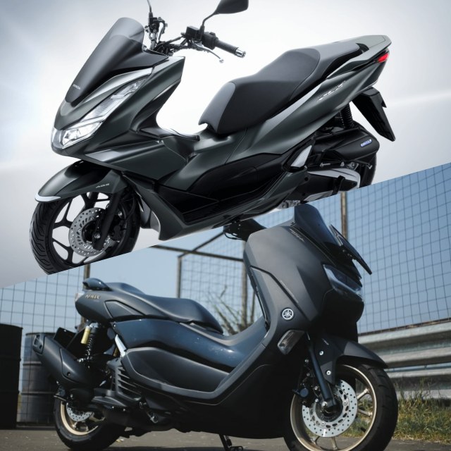 Komparasi mesin dan fitur antara Honda PCX 160 dan Yamaha NMax terbaru. Foto: dok. kumparan
