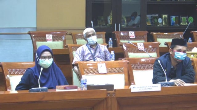 Rapat Komisi III DPR RI dengan keluarga pengawal Habib Rizieq. Foto: TV Parlemen