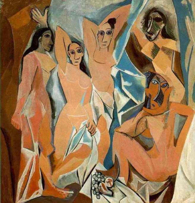 Demoiselles D’Avignon karya Pablo Picasso salah satu bentuk seni yang menggunakan aliran kubisme. Foto: pablopicasso.org