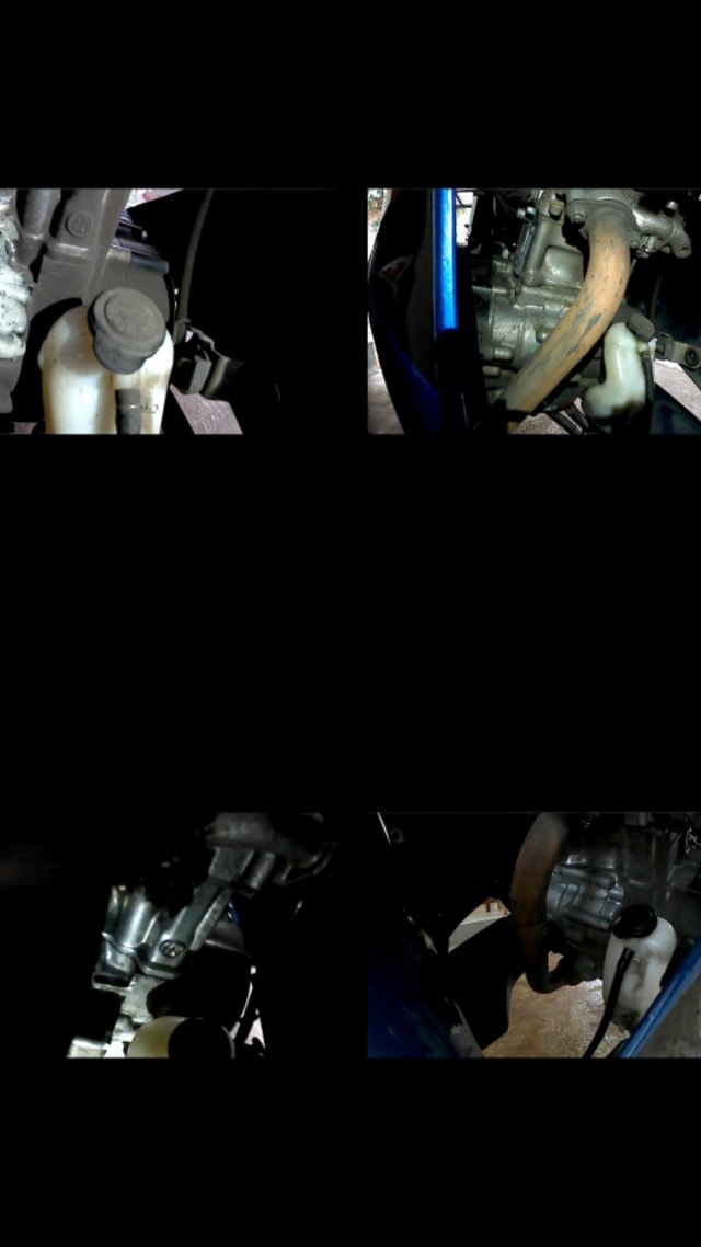 Kerak mesin pada motor sebelum dan sesudah dibersihkan (foto sepenuhnya milik penulis pribadi)